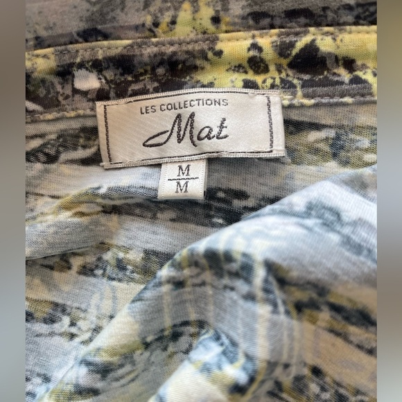 Collection Mat Women's Button-Up Top - Yellow and Gray size medium - Picture 2 of 6